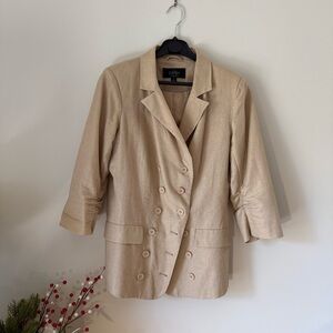 Ash Women's Beige Double-Breasted Blazer